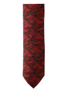 Bill Helin Raven Boxed Silk Tie (Red)