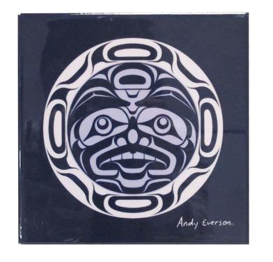 Andy Everson Confession to the Moon Ceramic Tile-Trivet