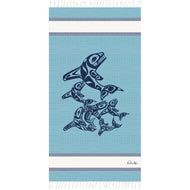 Artisan Cotton Towel (Large) - Orca Family by Paul Windsor