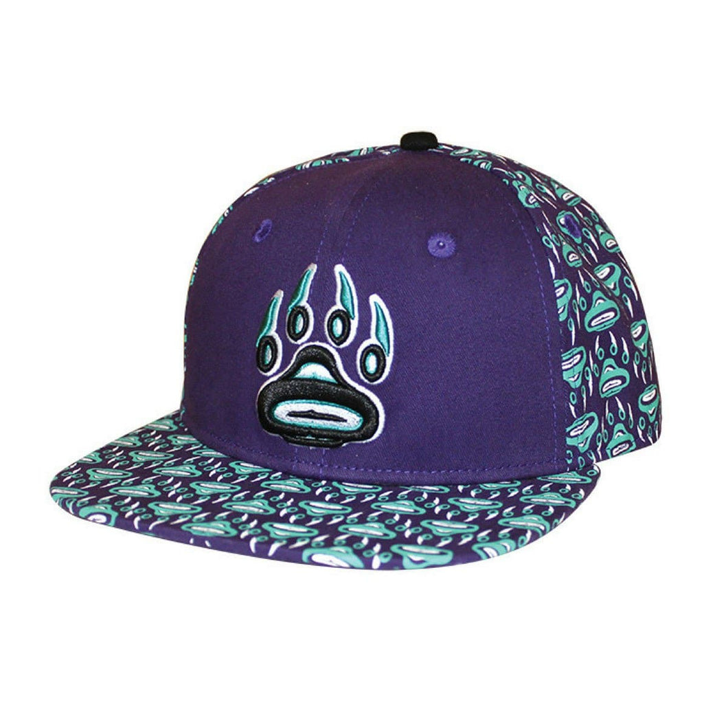 Snap Back Hats - Wolf Paw by William Cooper, Haida
