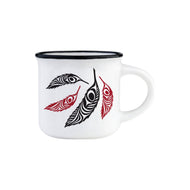 3 oz. Ceramic Mug (Feather) by Simone Diamond