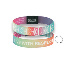 Load image into Gallery viewer, Inspirational Wristbands - Feather by Simone Diamond, 0.5&quot; Wide
