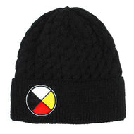 Medicine Wheel Embroidered Knitted Hat