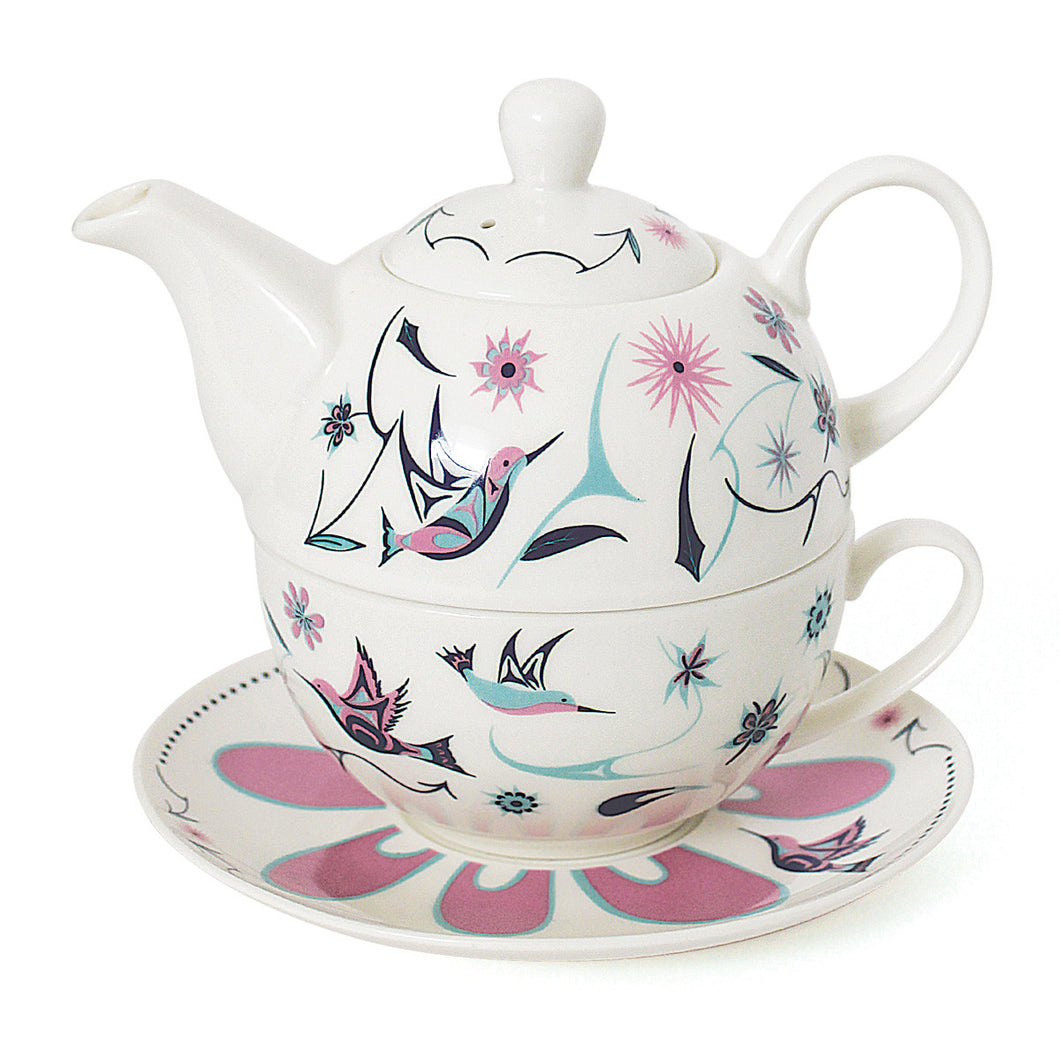 Tea For One Set - Hummingbirds by Nicole La Rock