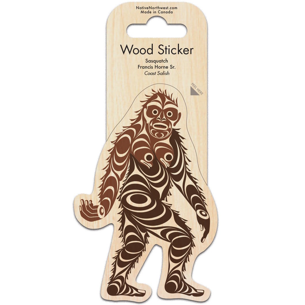 Wood Sticker - Sasquatch by Francis Horne, Sr.