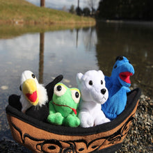 Load image into Gallery viewer, 12&quot; Canoe with 3 Finger Puppets
