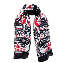 Load image into Gallery viewer, Bill Reid Children of the Raven Artist Scarf
