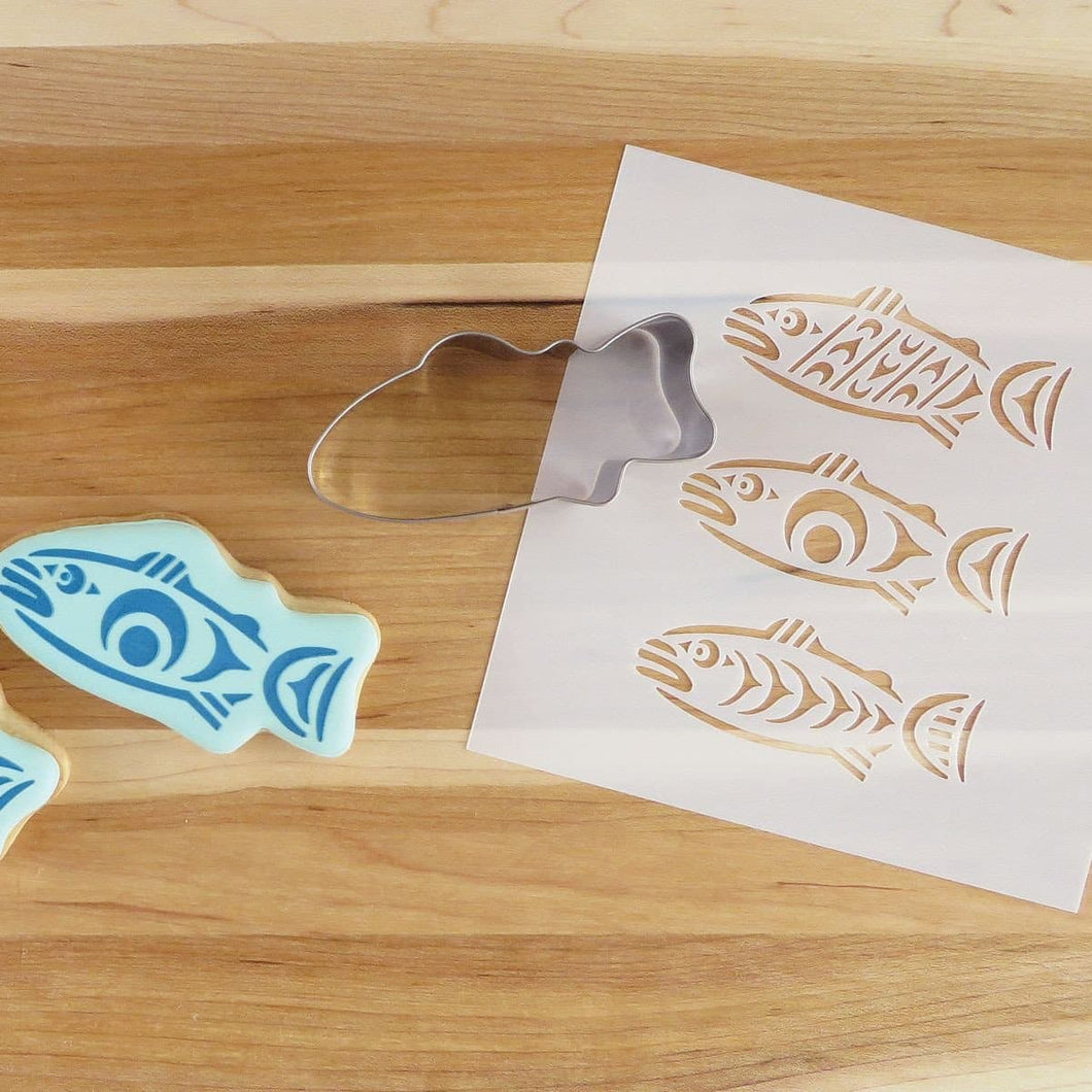Cookie Cutter and Stencil Set - Salmon in the Wild