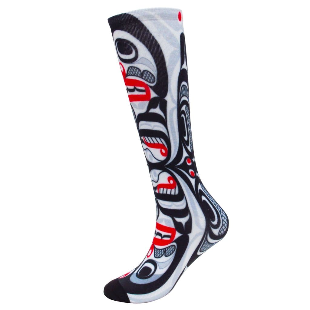 Curtis Wilson Killer Whale Crosshatch Art Socks