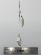 Silver Necklace w/ Zirconia Stones - Feathers by Val Lancaster