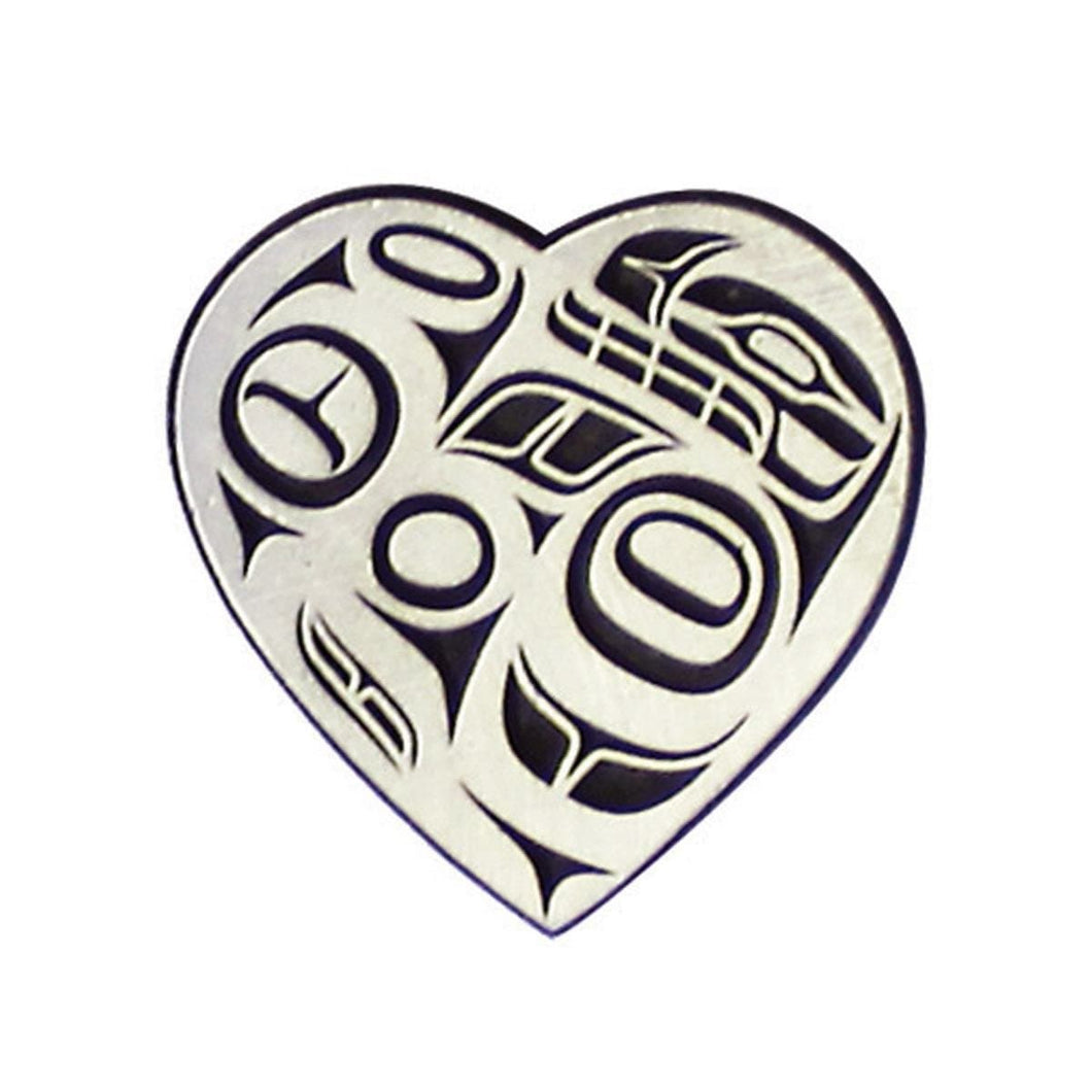 Pewter Magnet - Abstract Heart by Ben Houstie